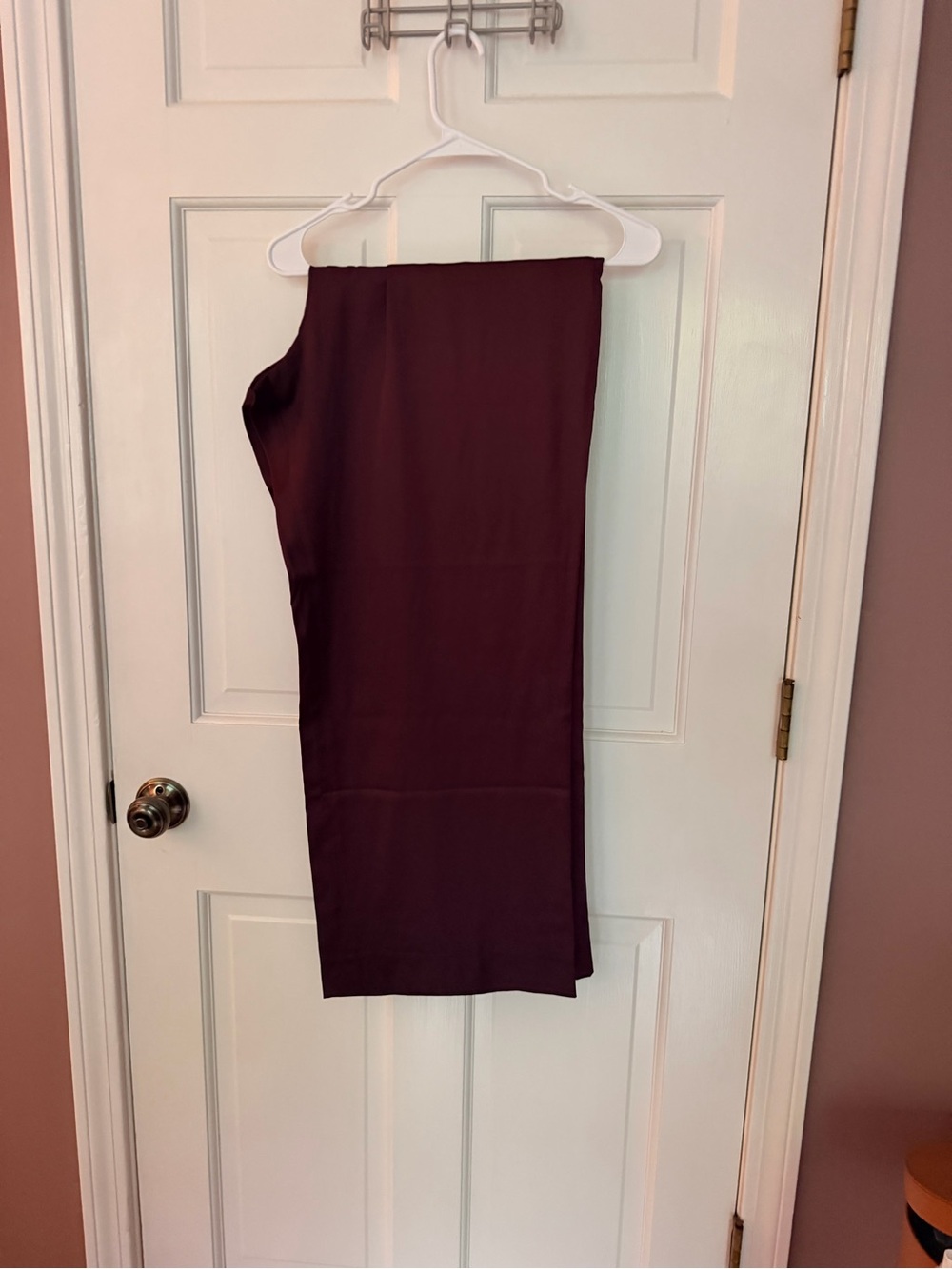 Abercrombie & Fitch Burgundy Satin Pants